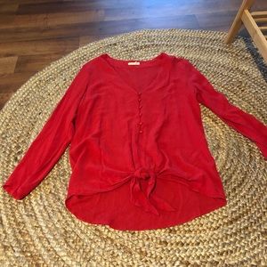 Button down Red Blouse